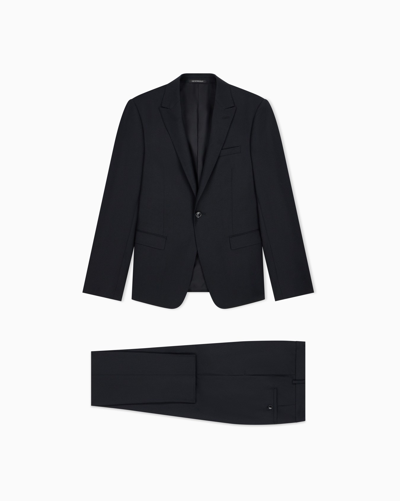 Costume doublé en laine vierge avec micro motif Diapositive 0