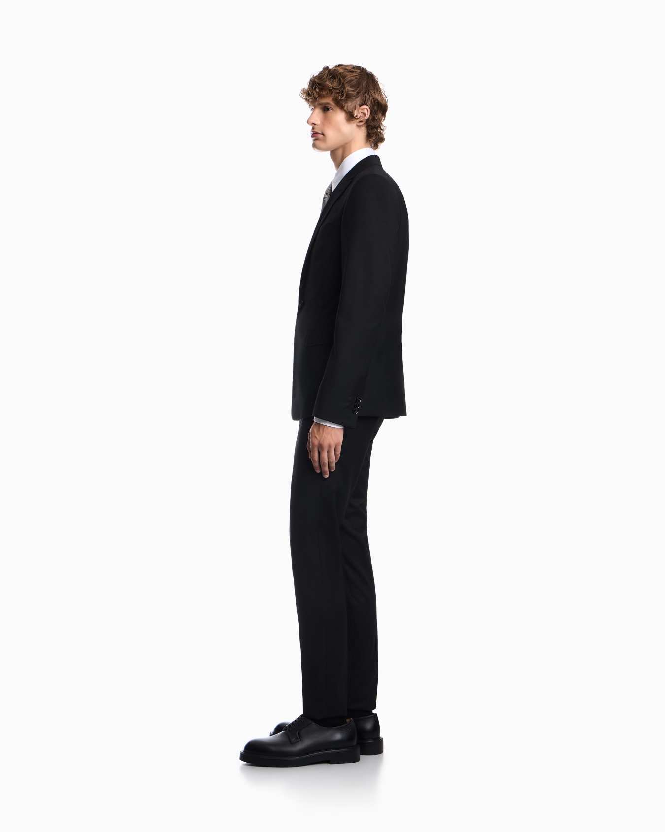 Costume doublé en laine vierge avec micro motif Diapositive 6