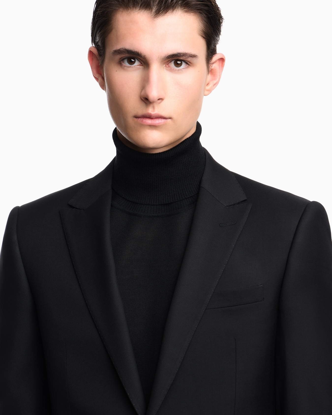 Plain worsted wool single-breasted jacket Slide 4