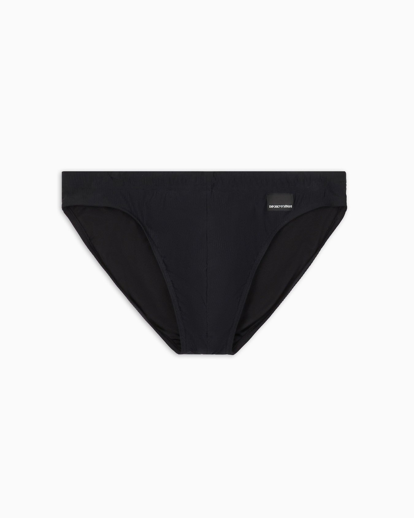 Black edition swim briefs with logo patch Slide 0