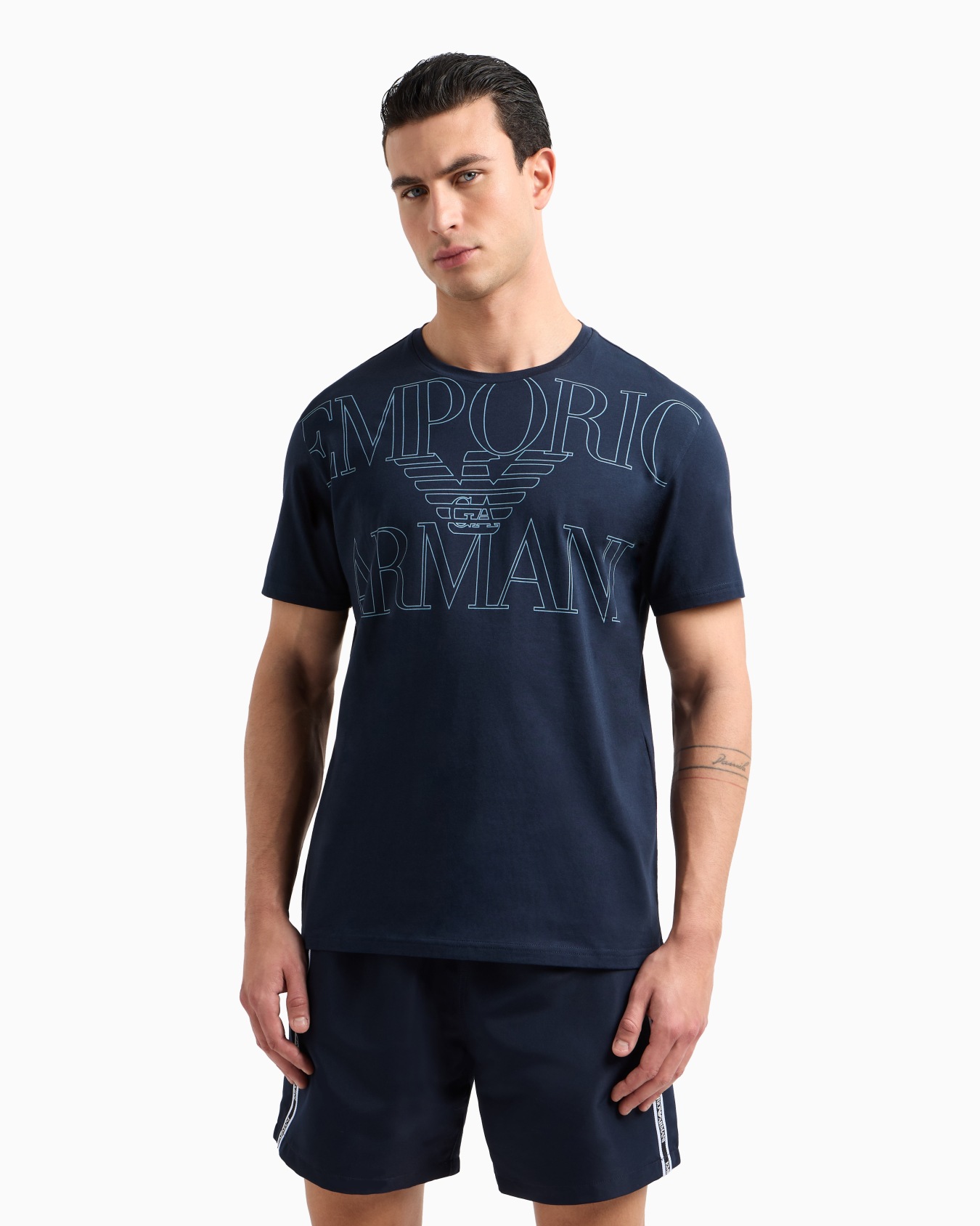 T-shirt de plage en jersey biologique avec imprimé logo audacieux ASV Diapositive 1