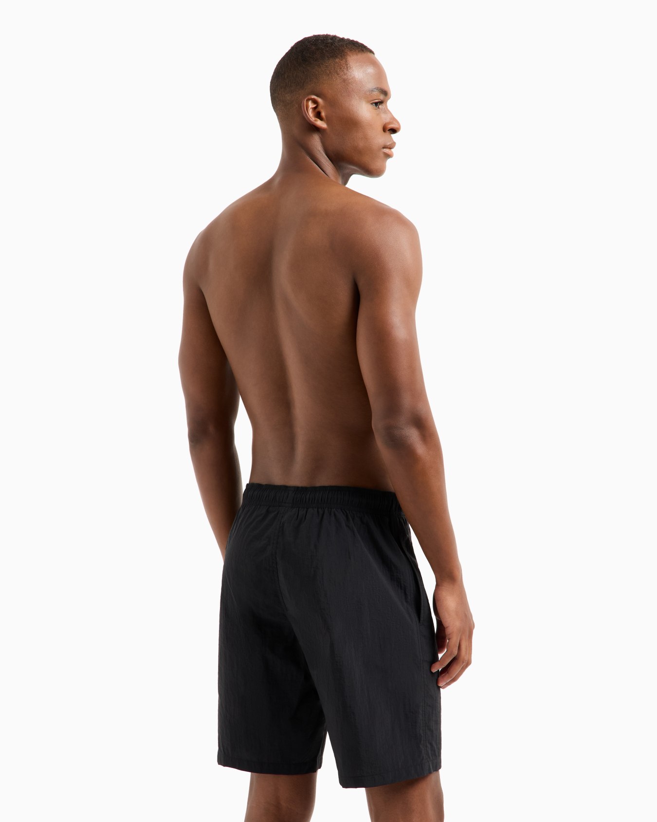 Boardshorts swimwear with vertical logo embroidery Slide 2