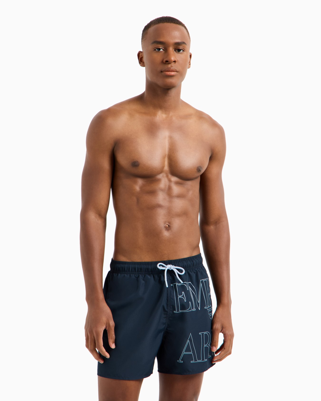Bañador tipo pantalón corto de tejido reciclado con logotipo resaltado ASV Diapositiva 1