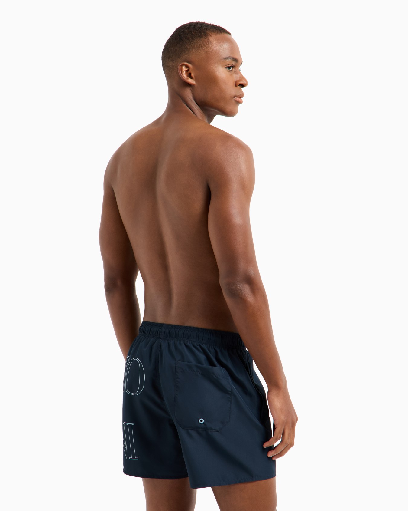 Bañador tipo pantalón corto de tejido reciclado con logotipo resaltado ASV Diapositiva 2