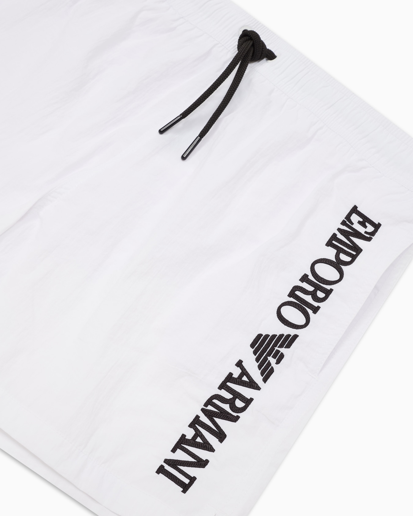 Swim shorts with vertical logo embroidery Slide 3