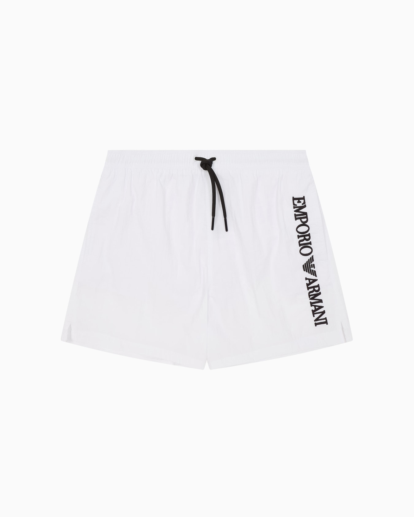 Swim shorts with vertical logo embroidery Slide 0
