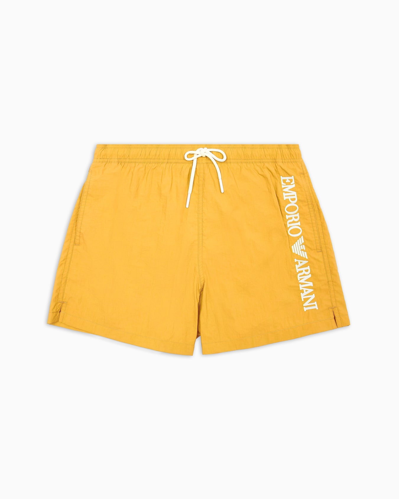 Swim shorts with vertical logo embroidery Slide 0
