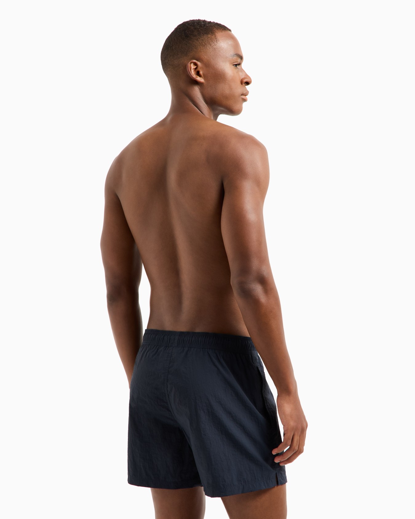 Swim shorts with vertical logo embroidery Slide 2