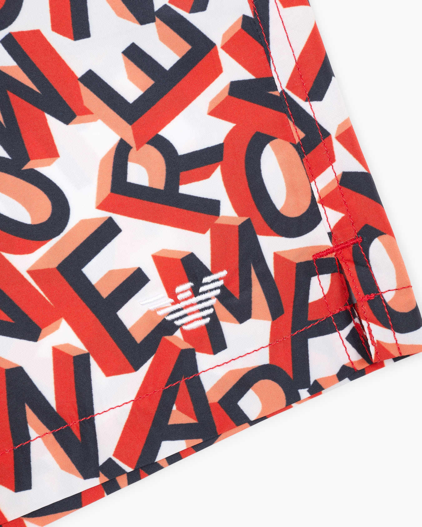 Swim shorts with all-over oversized lettering Slide 3