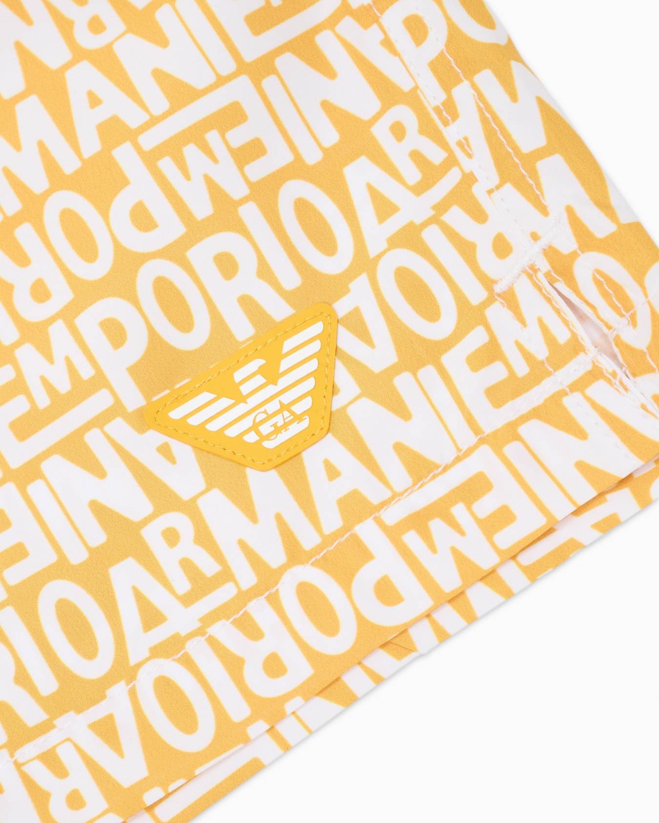 Swim shorts with all-over small logo Slide 2