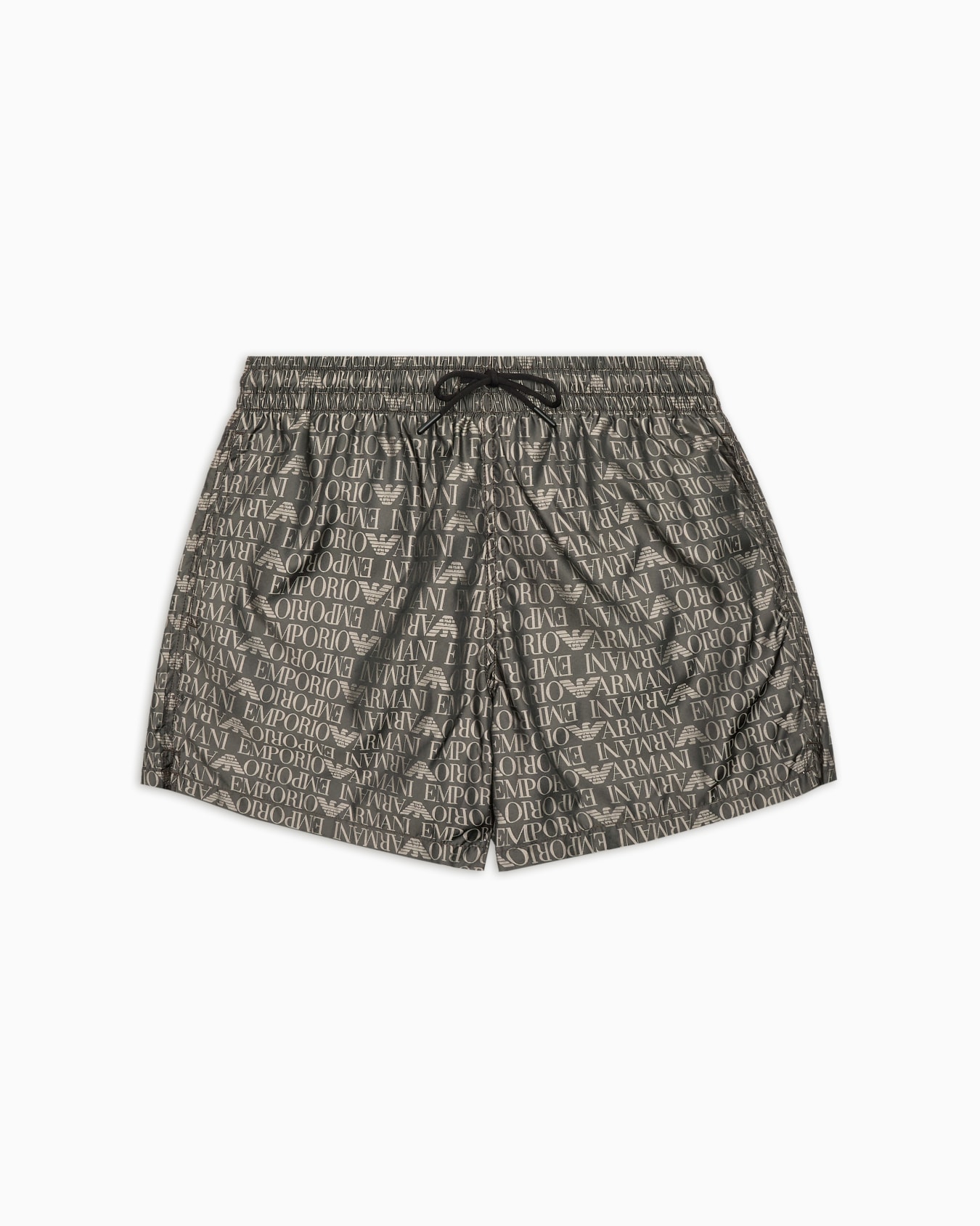 Swim shorts with all-over jacquard logo Slide 0