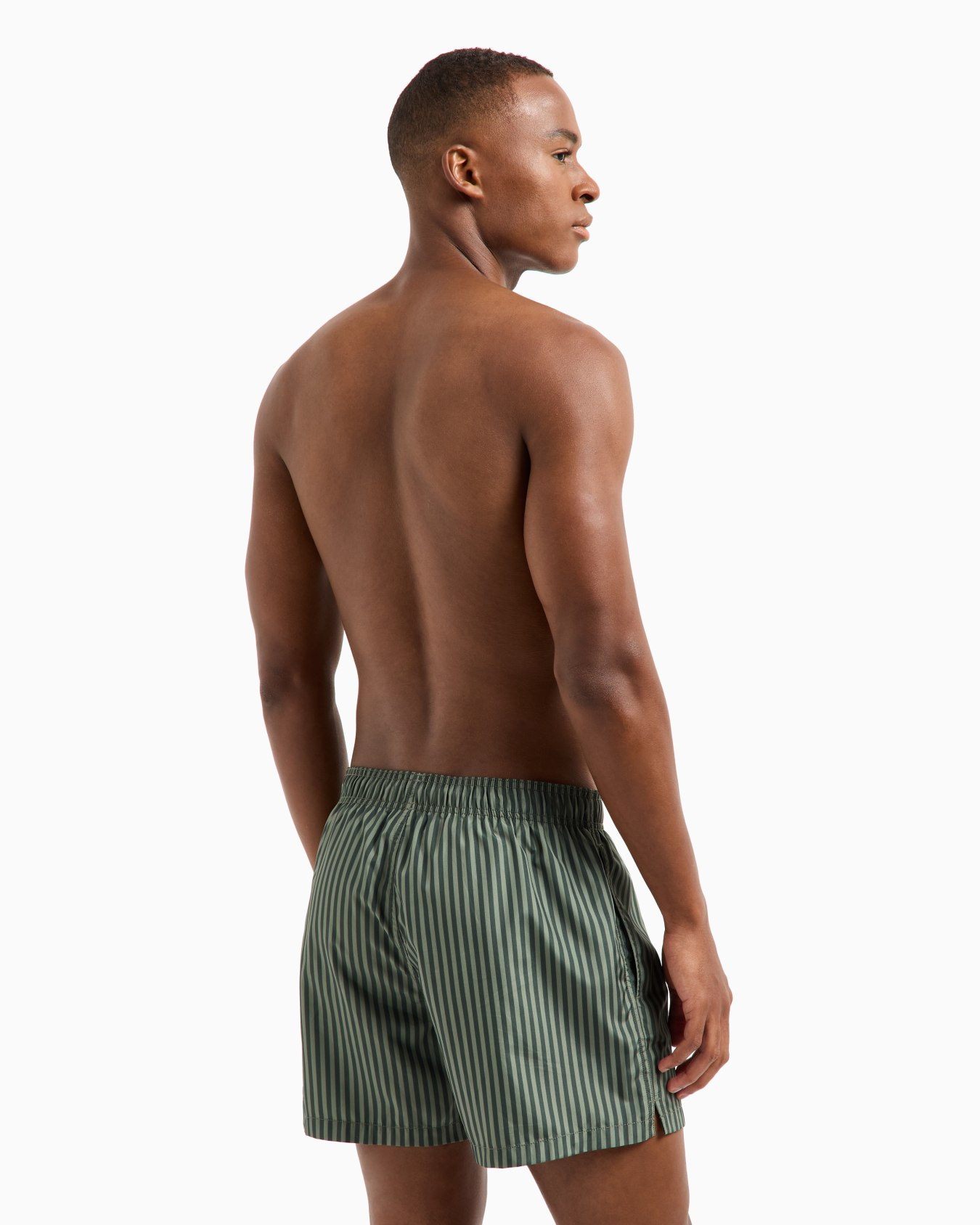 Two-tone striped swim shorts Slide 2