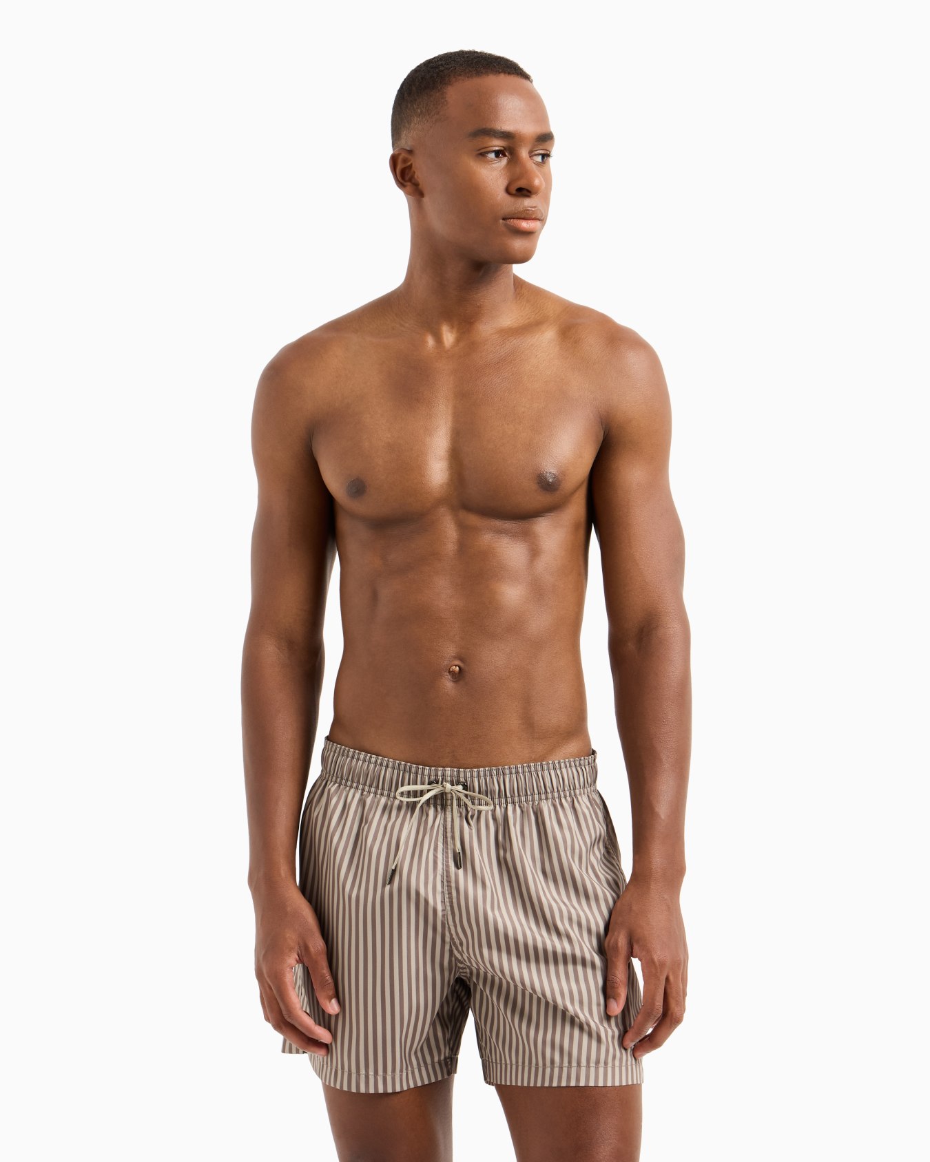 Short de bain rayé bicolore Diapositive 1