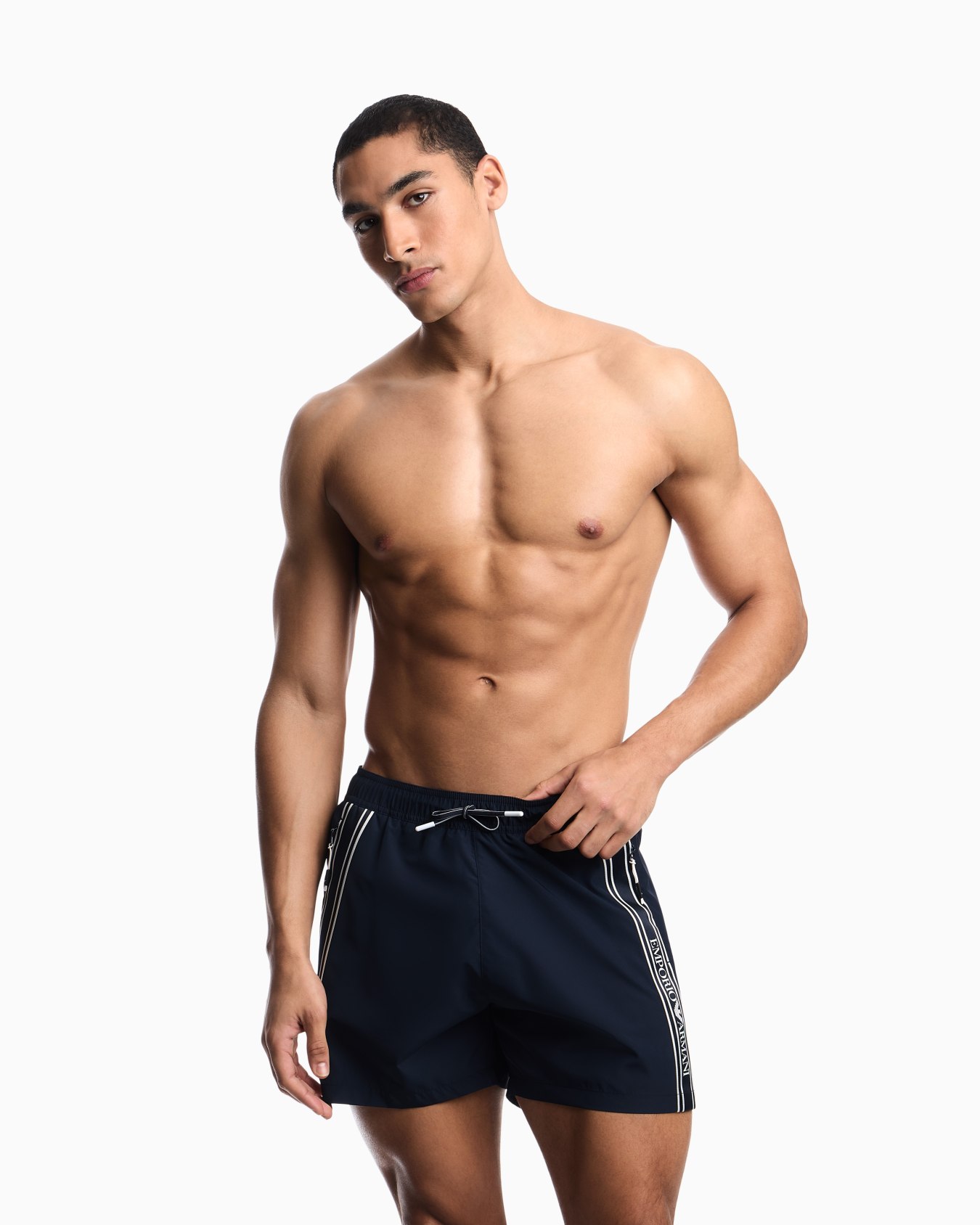 Badeshorts mit Logoband Folie 1