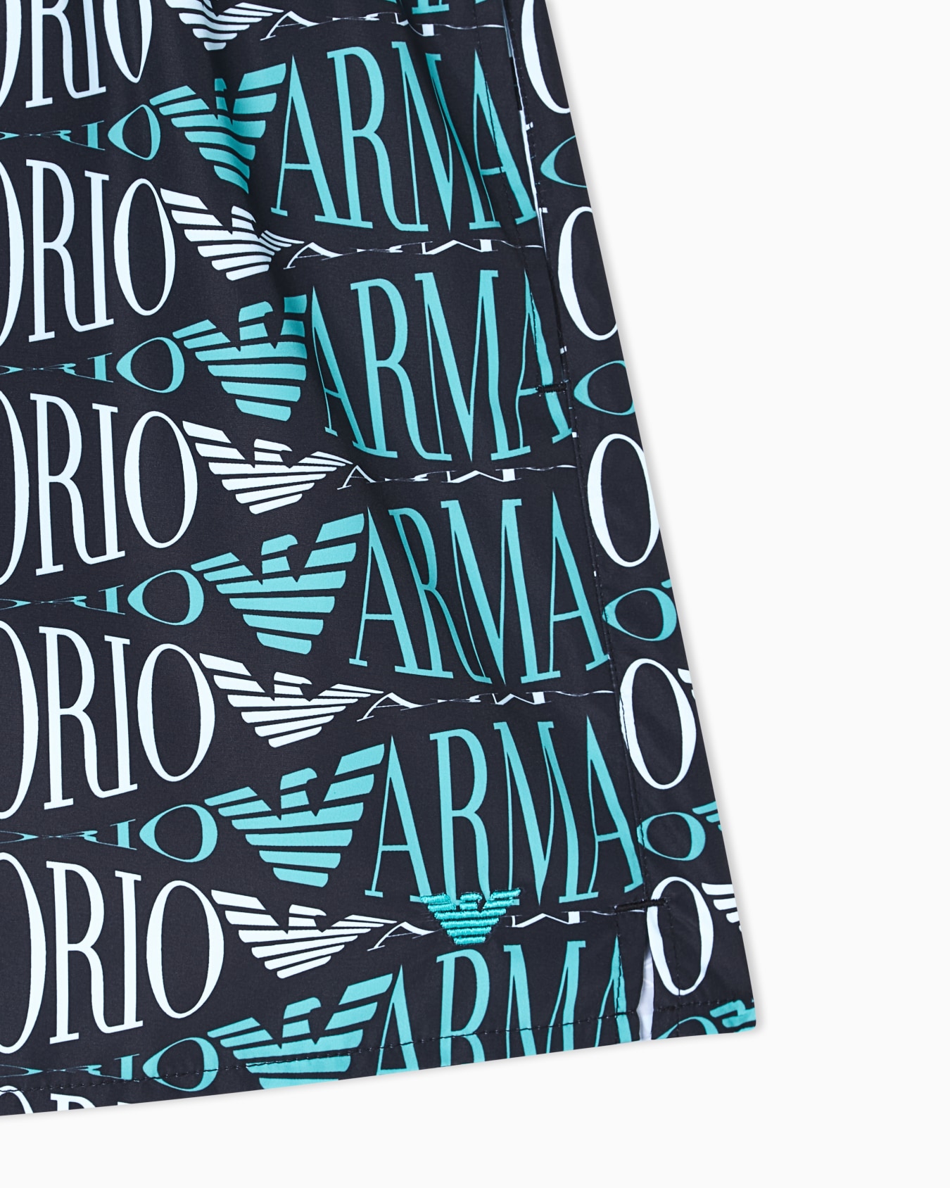 Swim shorts with all-over logo Slide 3