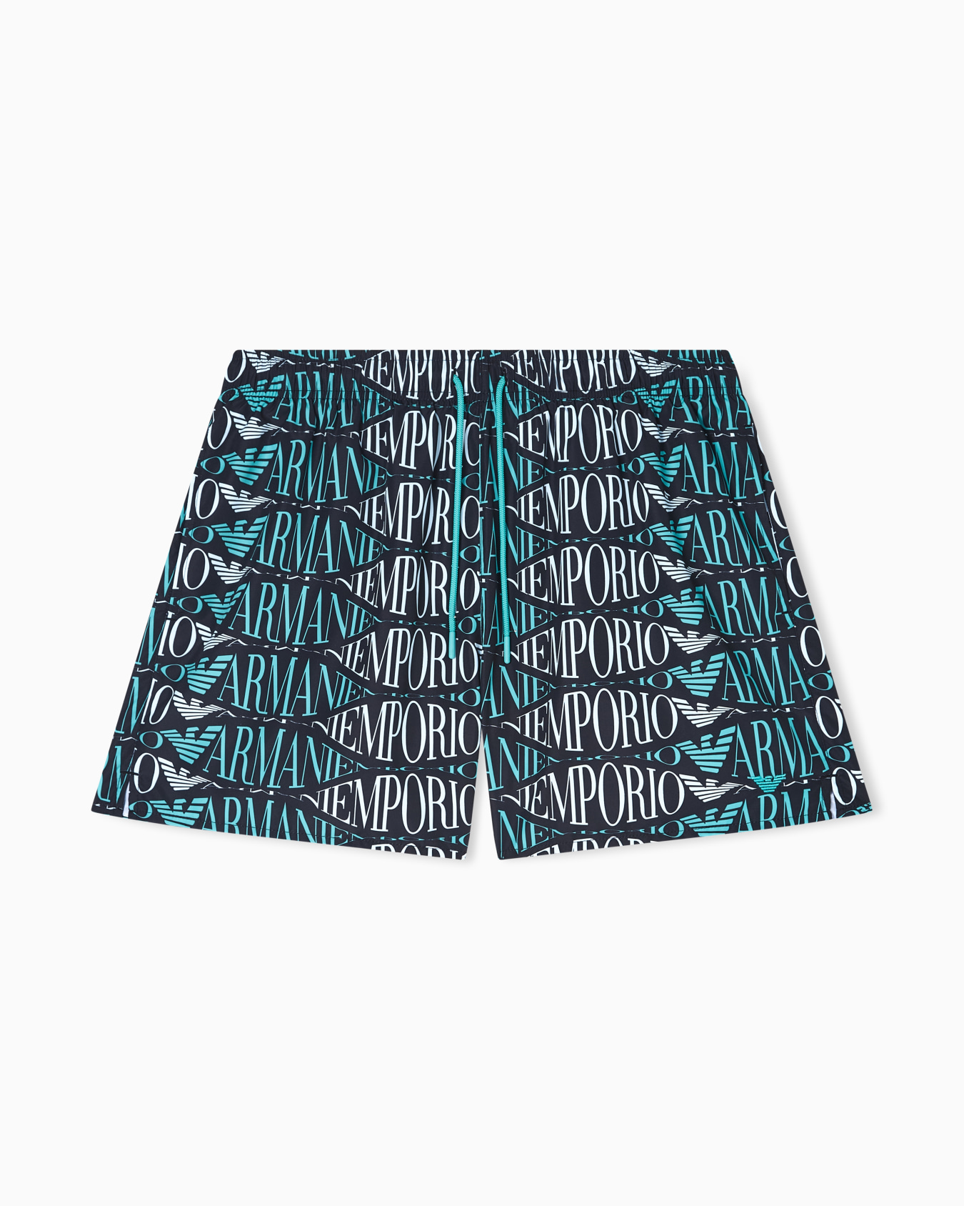 Swim shorts with all-over logo Slide 0