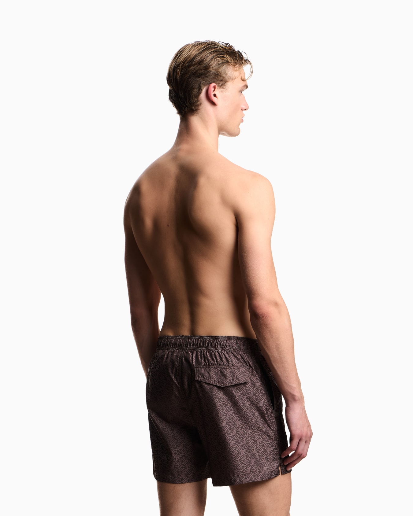 Costume shorts in jacquard fabric with all-over logo Slide 2