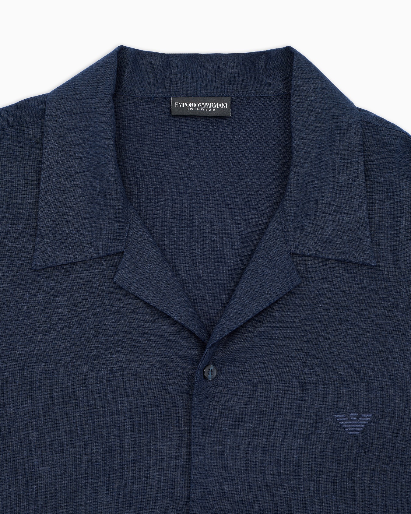 Linen-blend beachwear shirt Slide 3