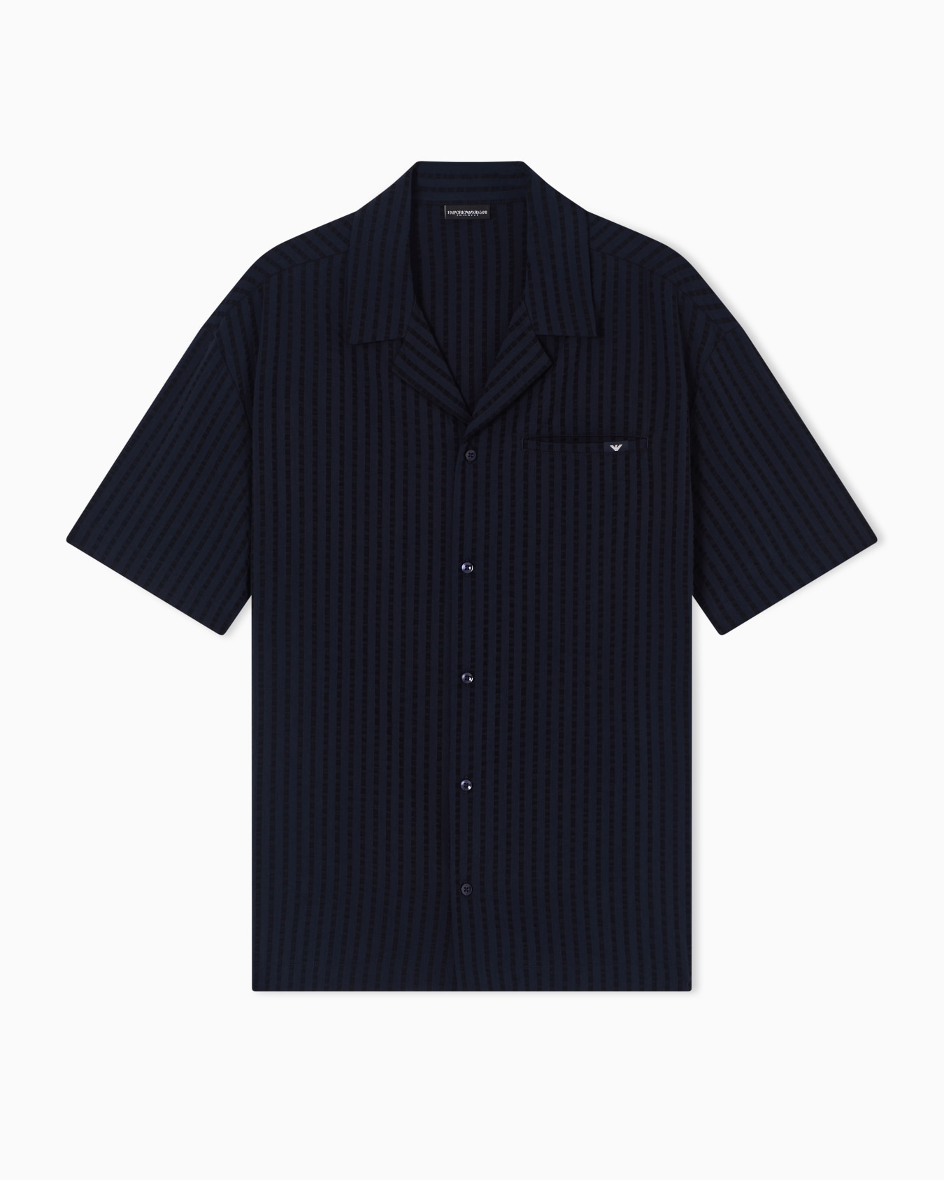 Beachwear shirt in Lyocell blend seersucker Slide 0