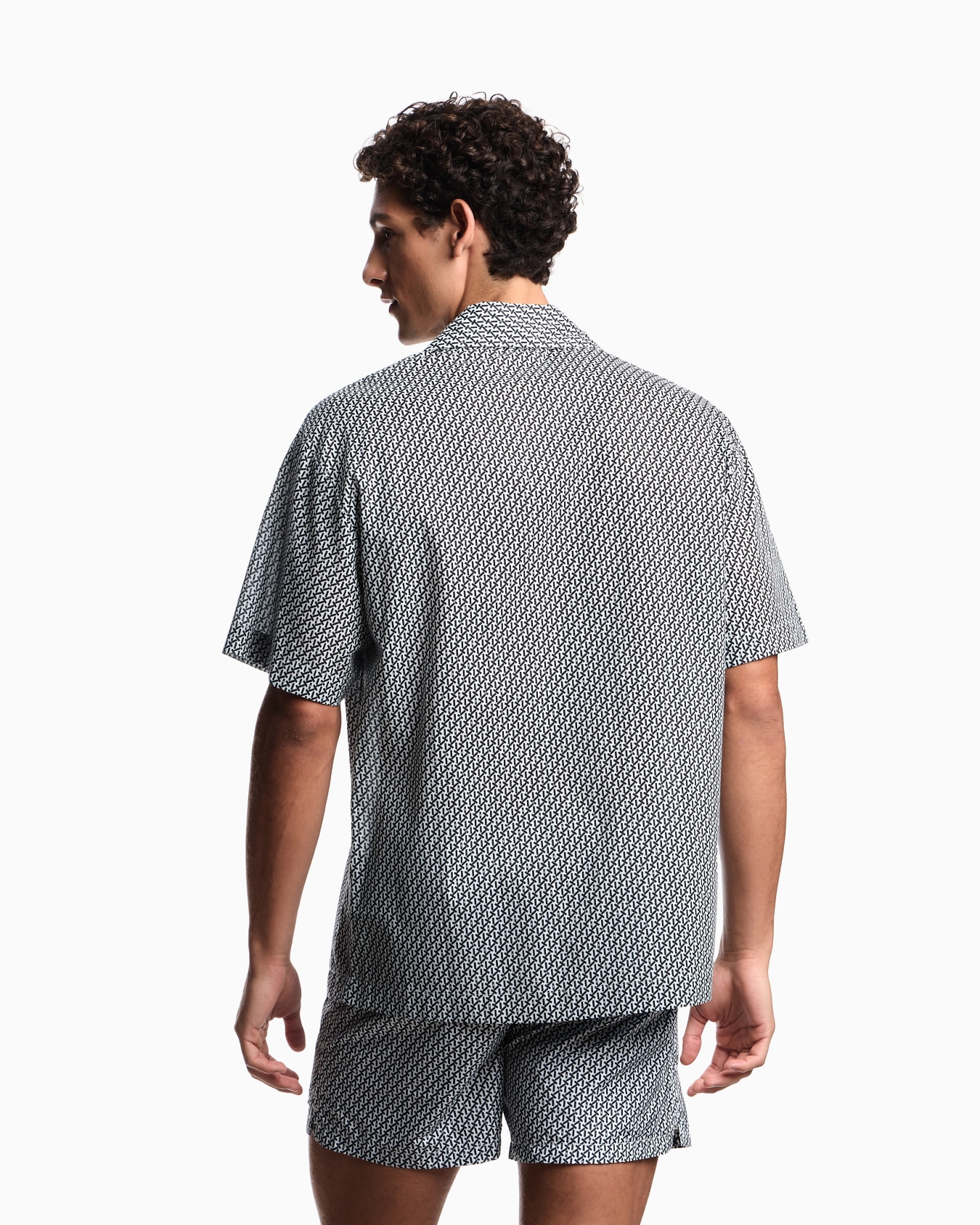 Mixed pattern beachwear shirt Slide 2