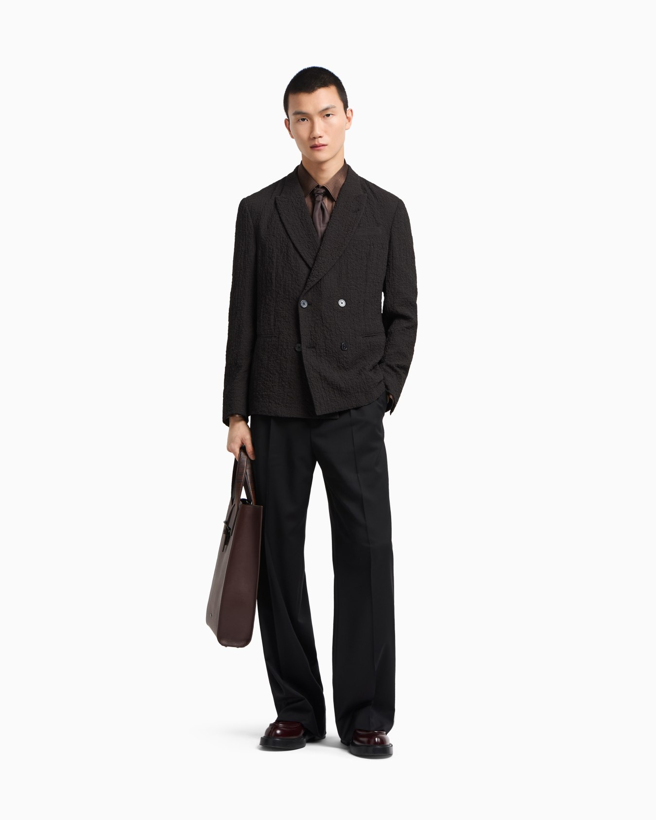 Pantalon à pinces en sergé stretch de laine vierge Icon Diapositive 2