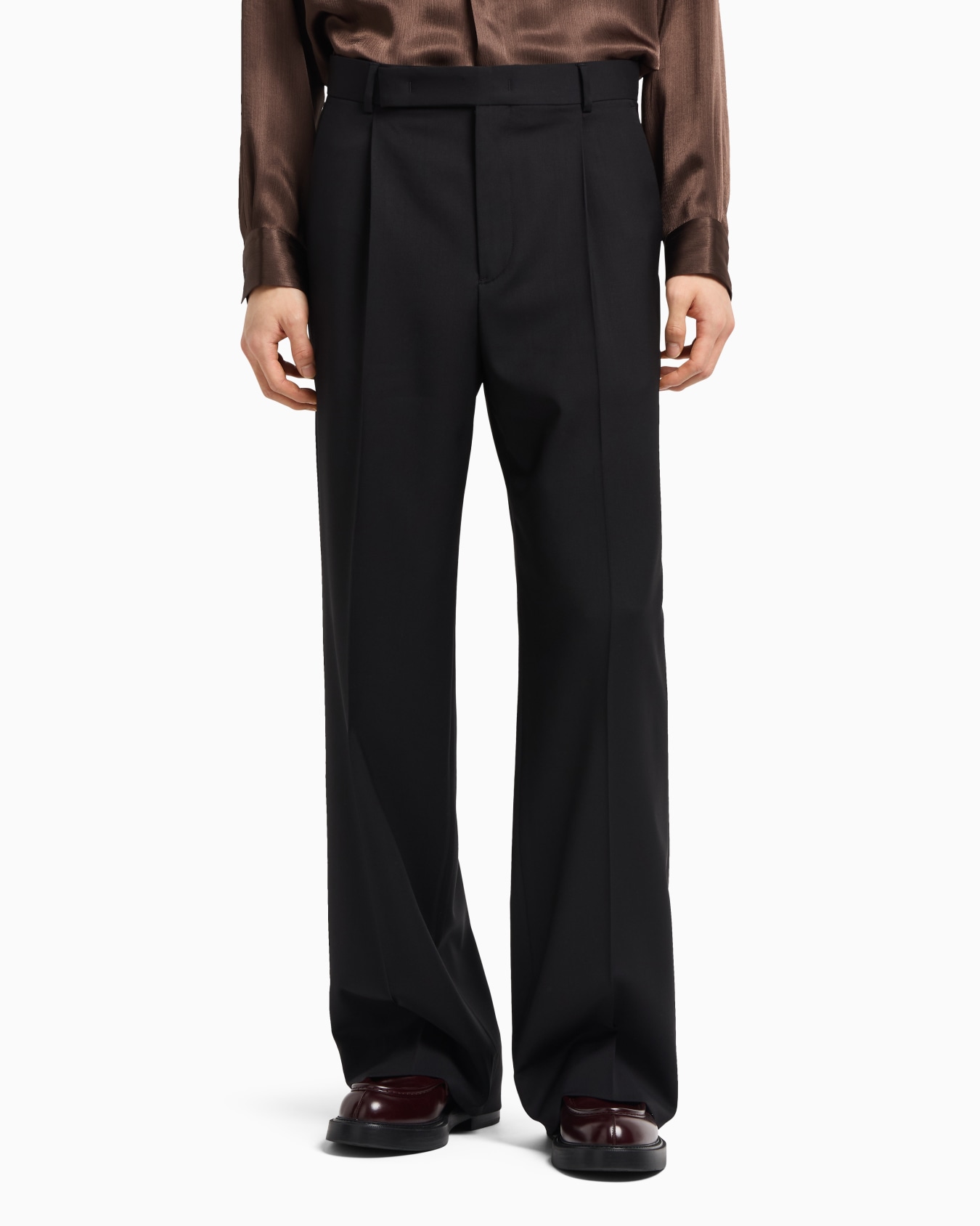Pantalon à pinces en sergé stretch de laine vierge Icon Diapositive 4