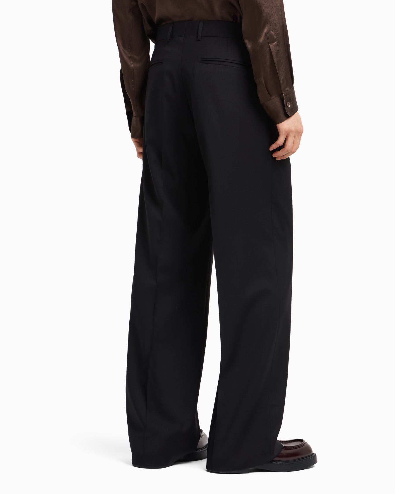 Pantalon à pinces en sergé stretch de laine vierge Icon Diapositive 3