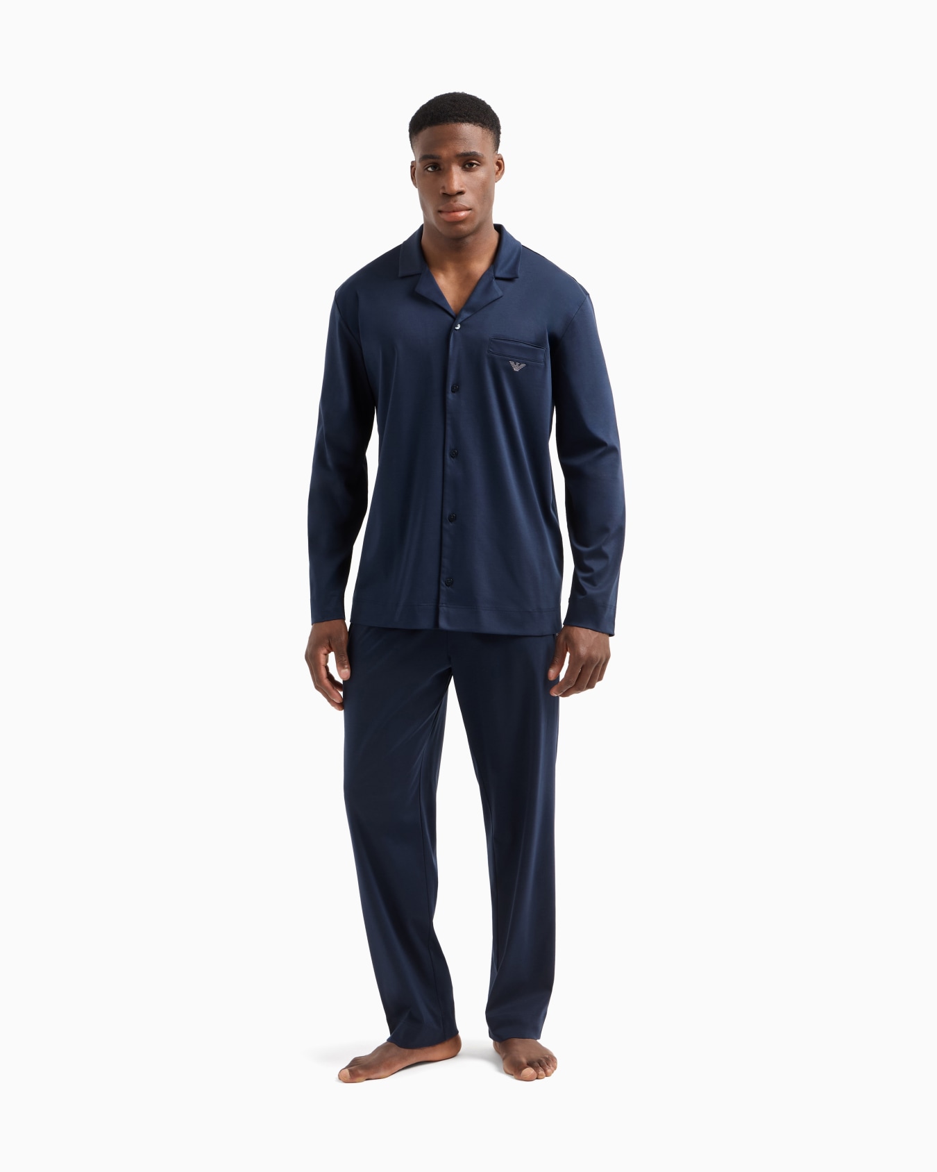 ASV deluxe jersey pyjamas with lapels Slide 1