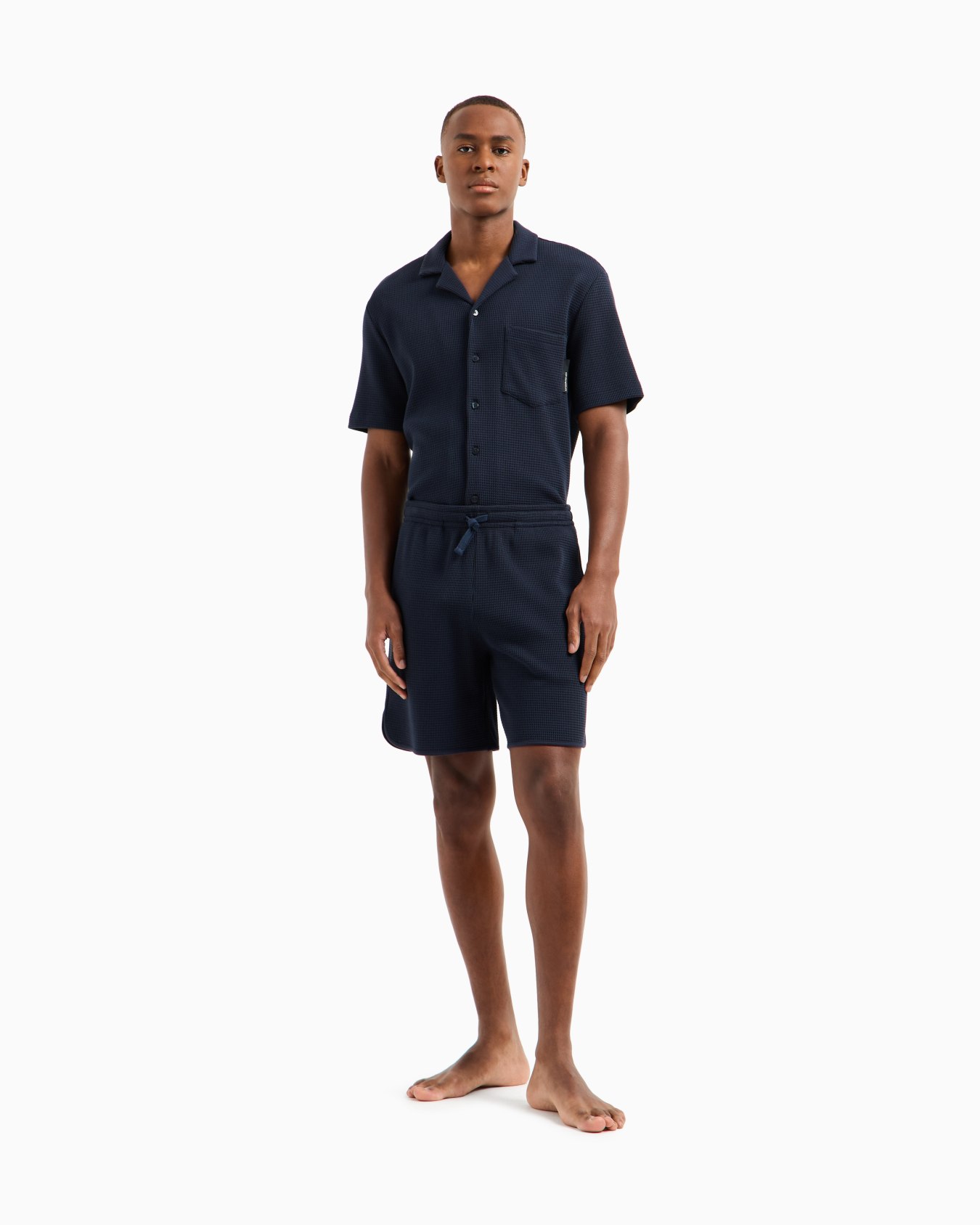 Waffle jersey loungewear Bermuda shorts Slide 1