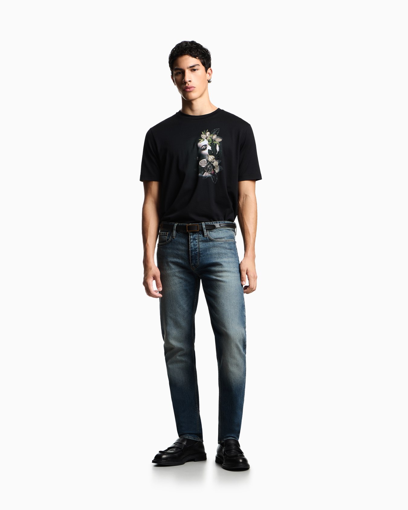 J75 slim-fit faded stretch-denim jeans Slide 1