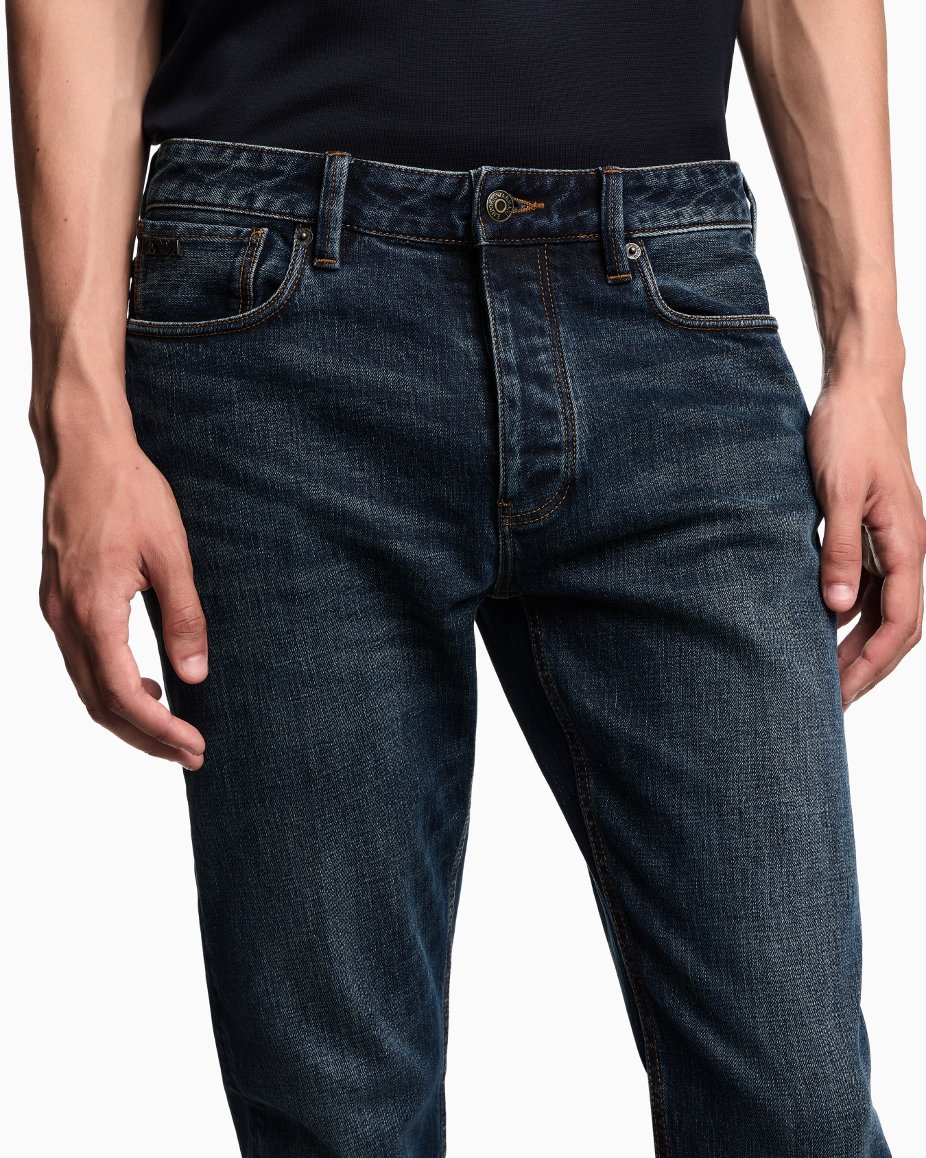 J75 slim-fit, stone-washed stretch-denim jeans Slide 5