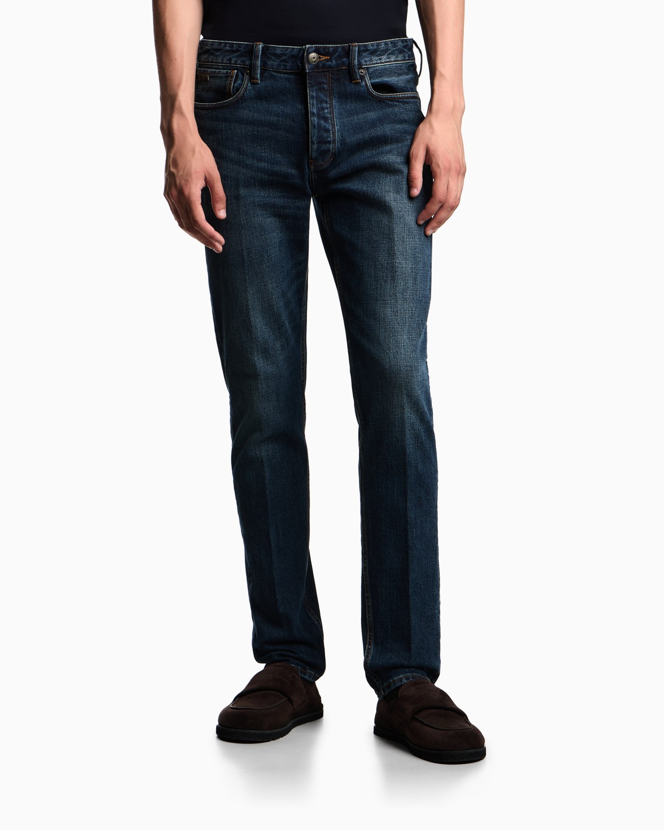 J75 slim-fit, stone-washed stretch-denim jeans Slide 4