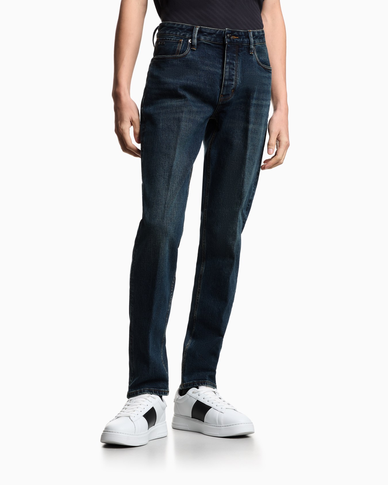 J75 slim-fit, stone-washed 13.5-oz comfort stretch-denim jeans Slide 3