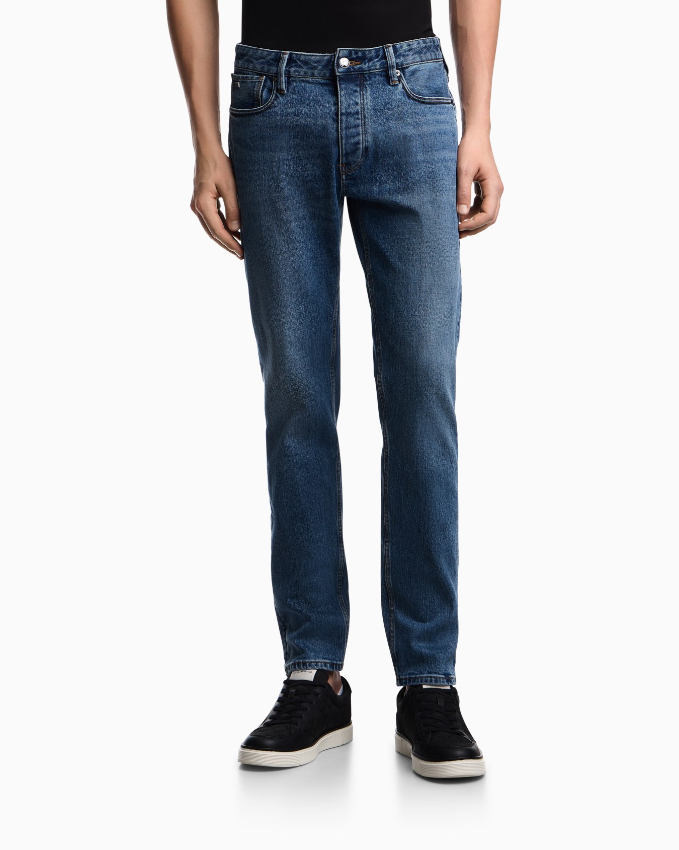 J75 slim-fit, stone-washed 13.5-oz comfort stretch-denim jeans Slide 3