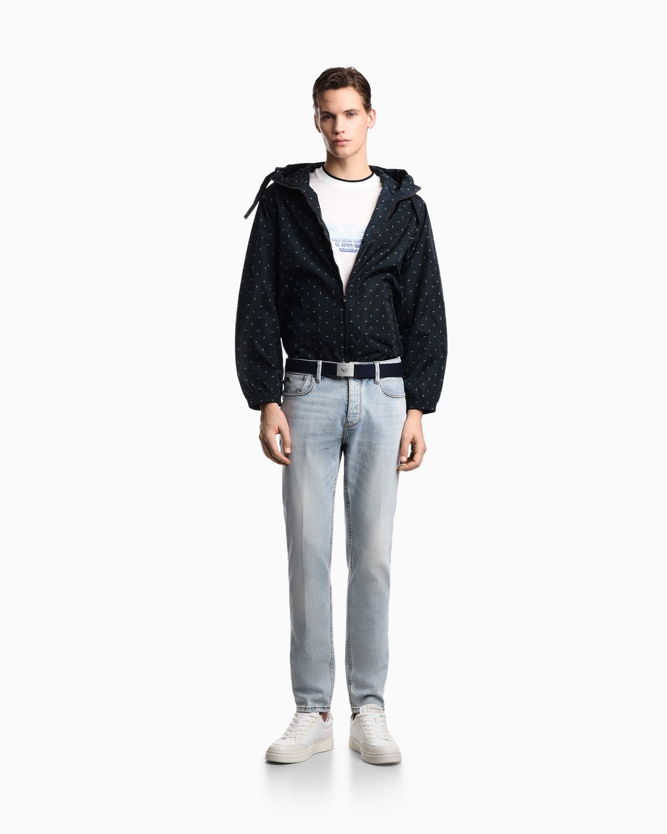 J75 slim-fit, stone-washed 8.6-oz comfort stretch-denim jeans Slide 1