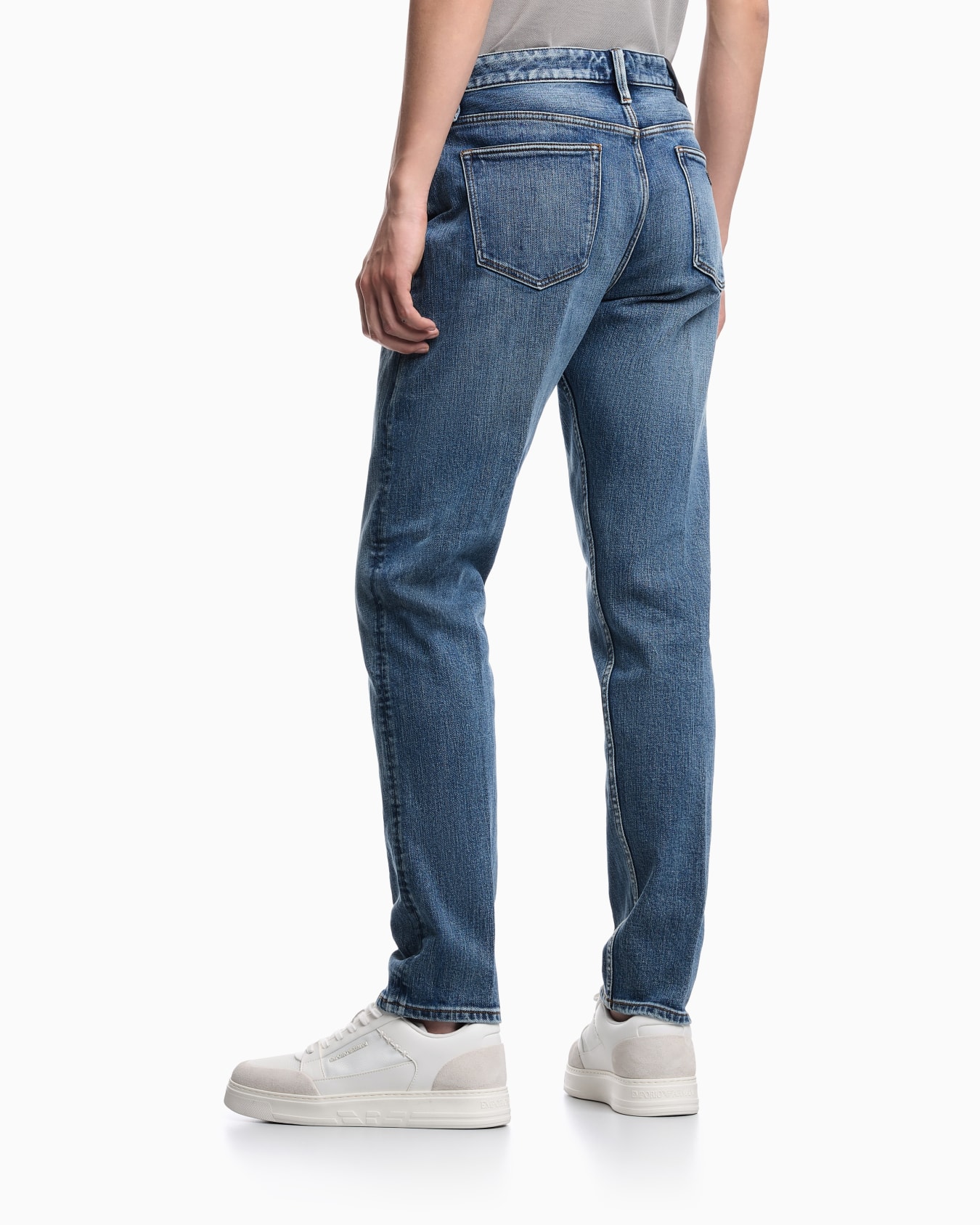 Jeans J75 slim fit in denim stretch con micro spots Slide 2