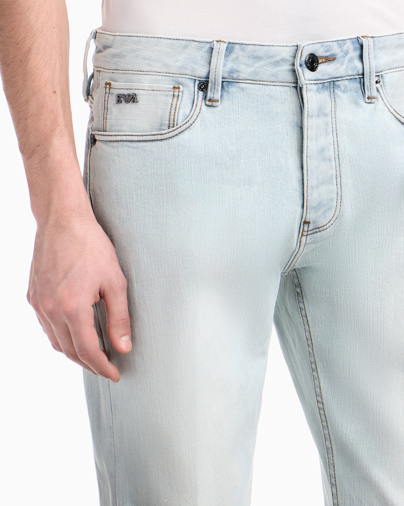 J75 slim-fit, stretch denim jeans with micro spots Slide 4