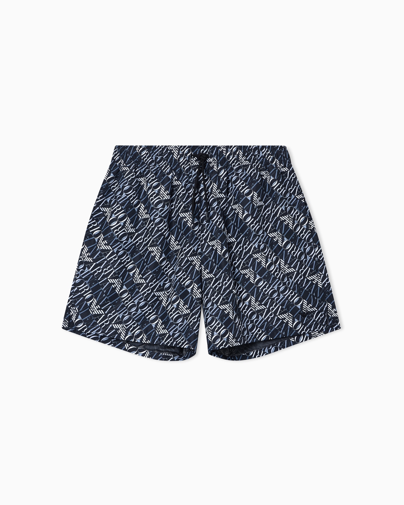 Swim shorts with all-over logo Slide 0