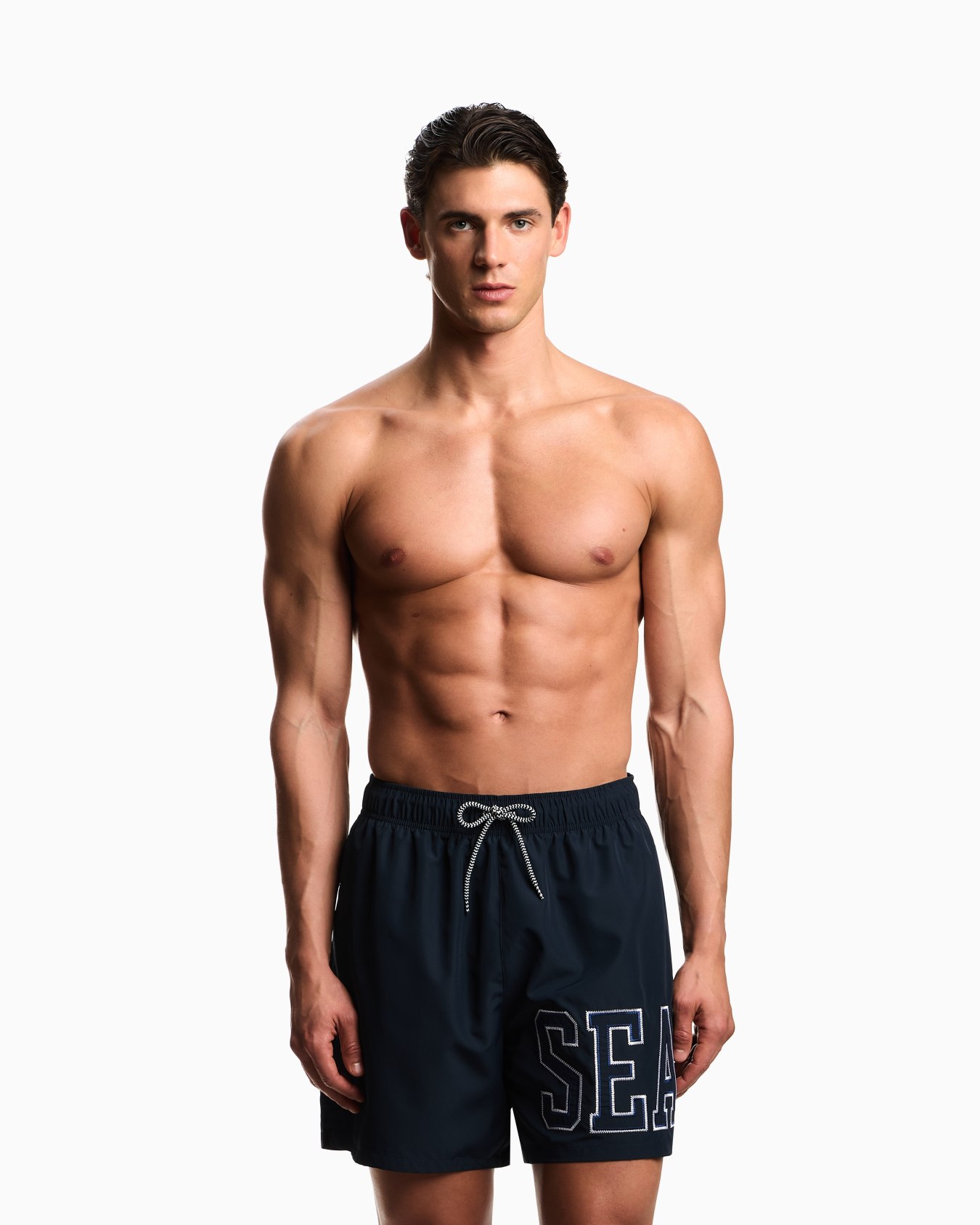 Shorts beachwear ricamo Sea Slide 1