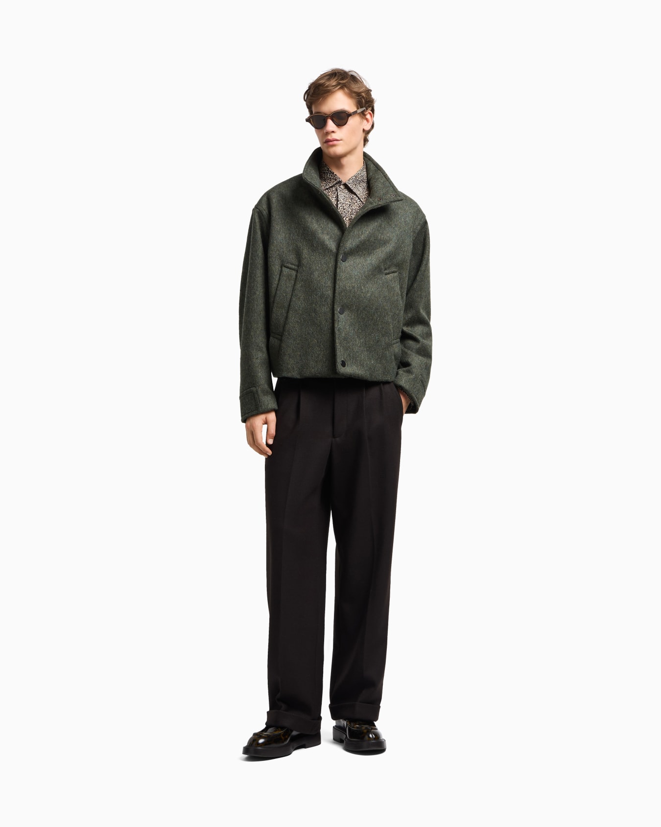Loden wool blouson with press studs Slide 2