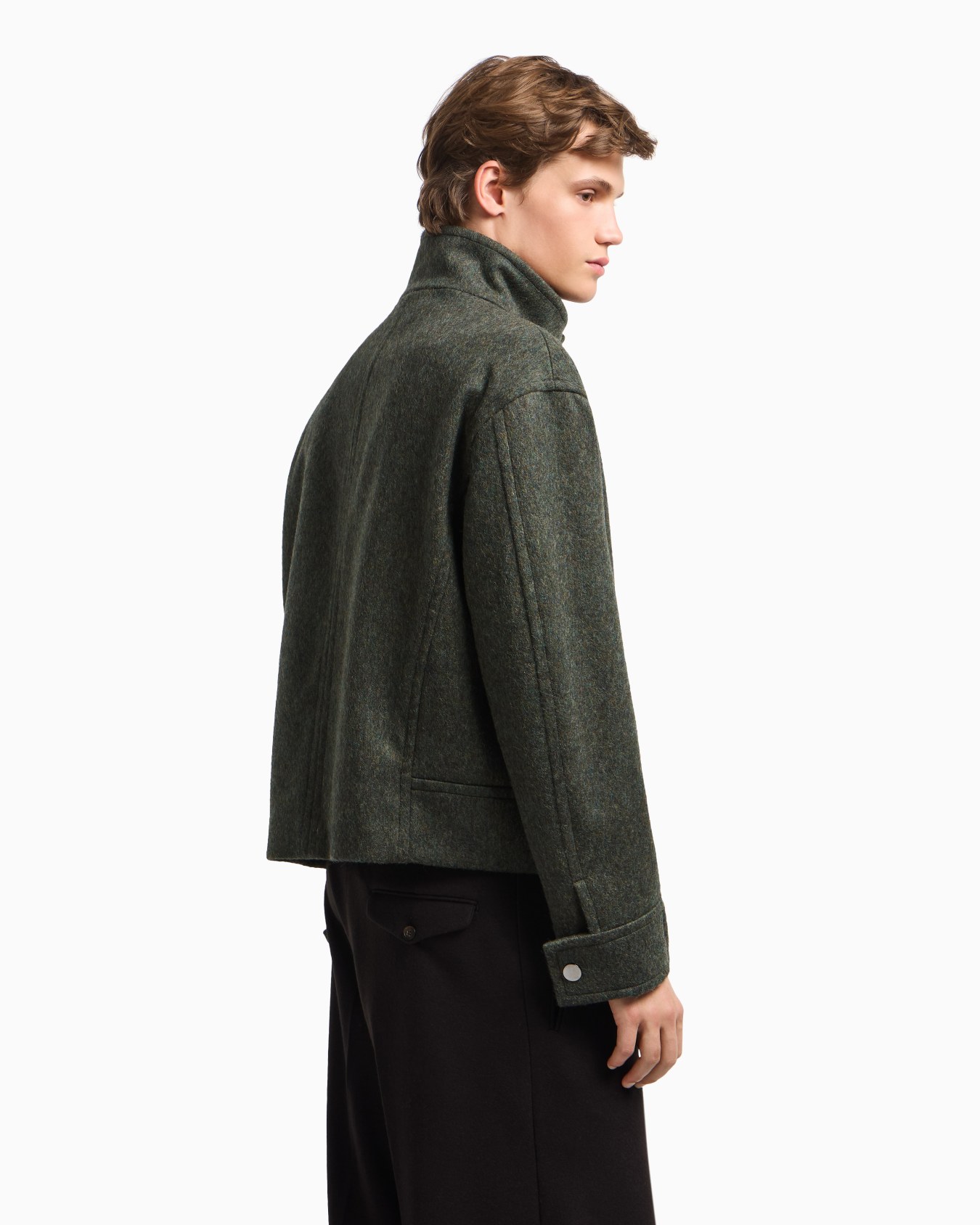 Loden wool blouson with press studs Slide 3