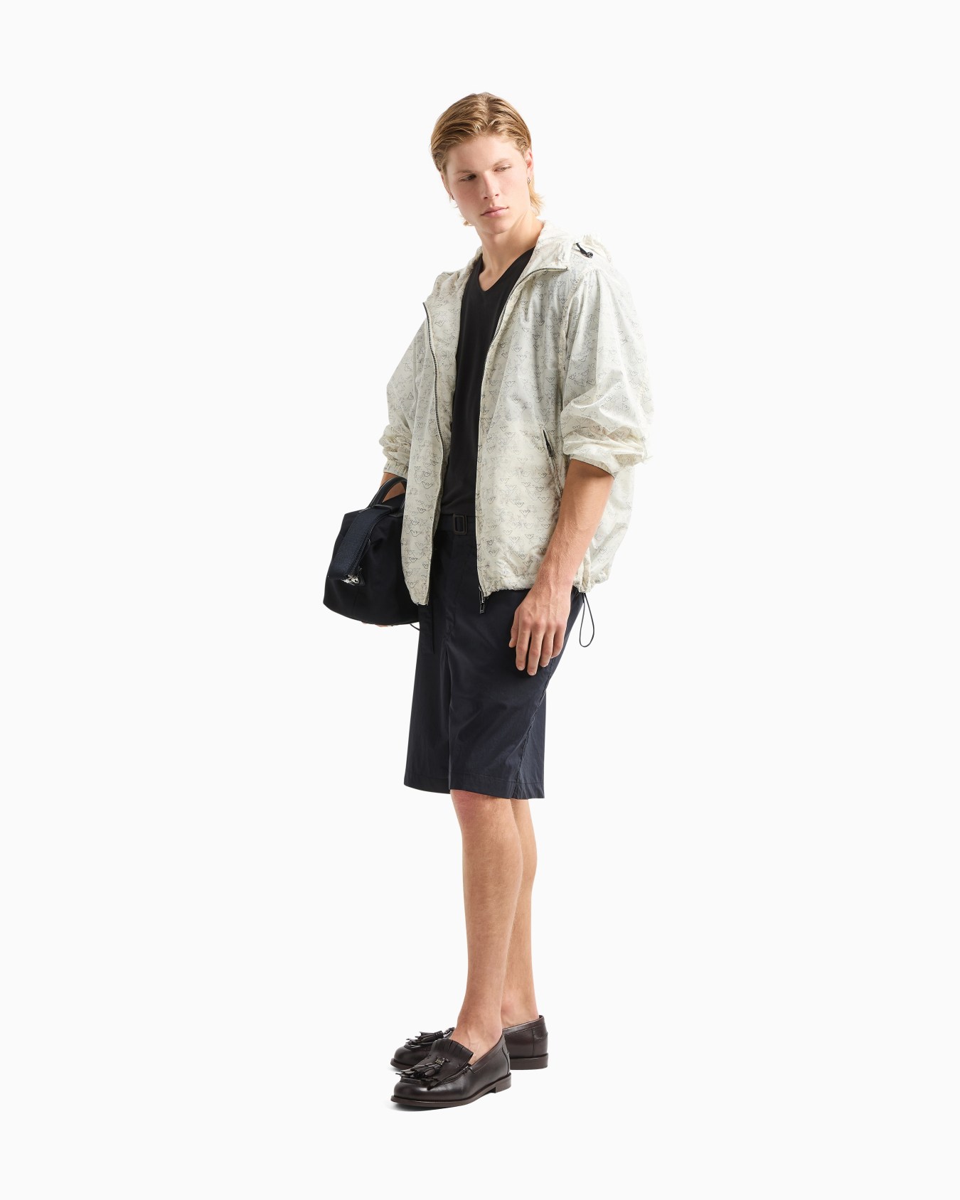 ASV Silk-blend jersey V-neck T-shirt Slide 1