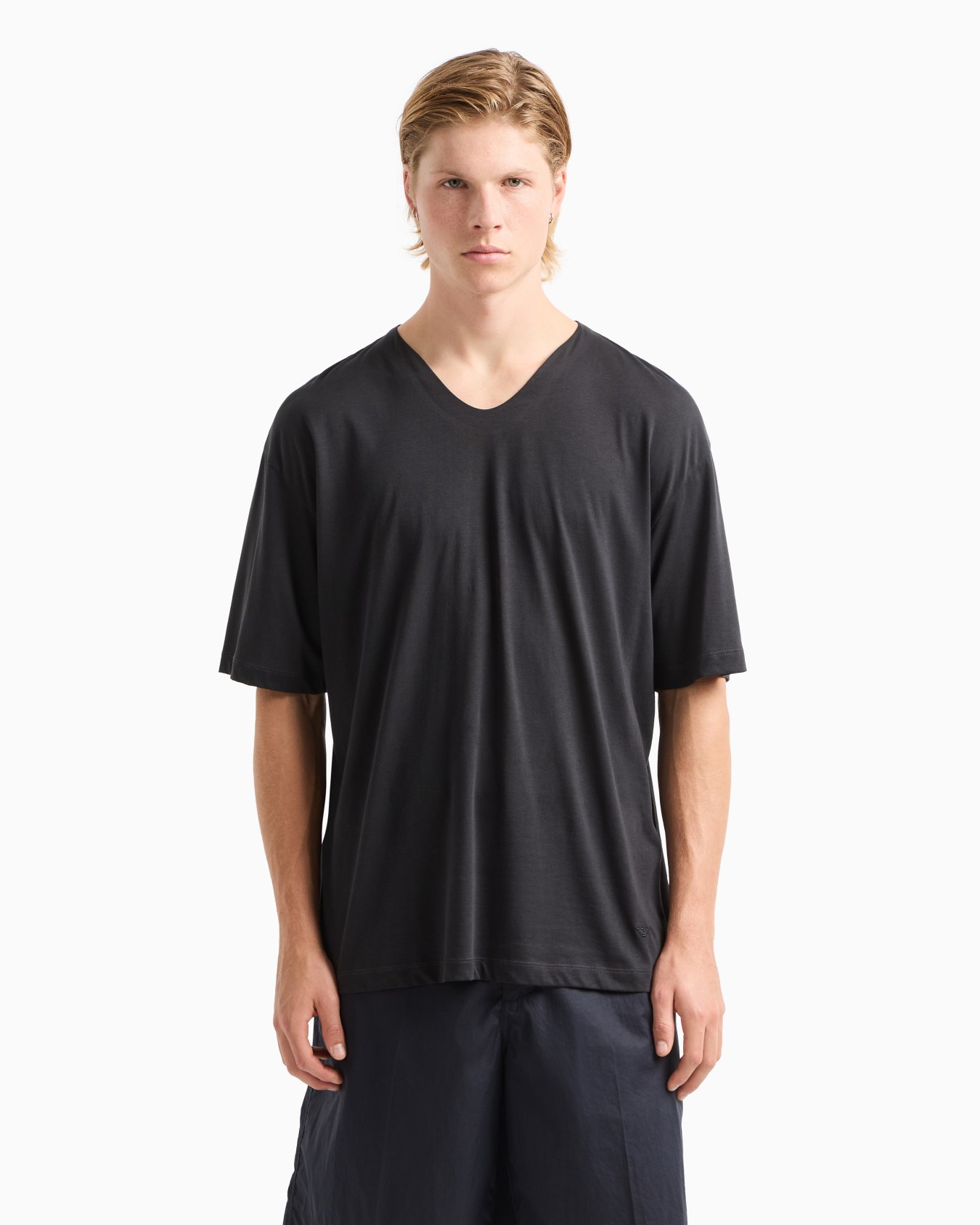 ASV Silk-blend jersey V-neck T-shirt Slide 3