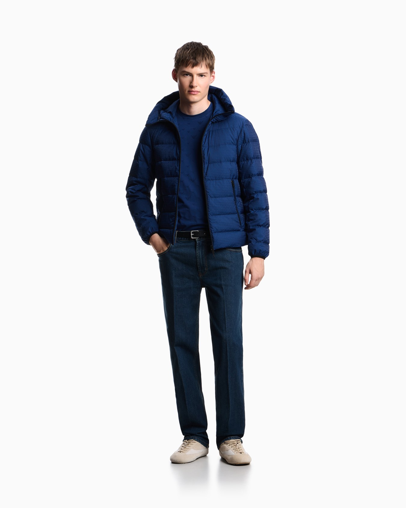 J76 straight-fit jeans in stretch denim with logo pocket Slide 1