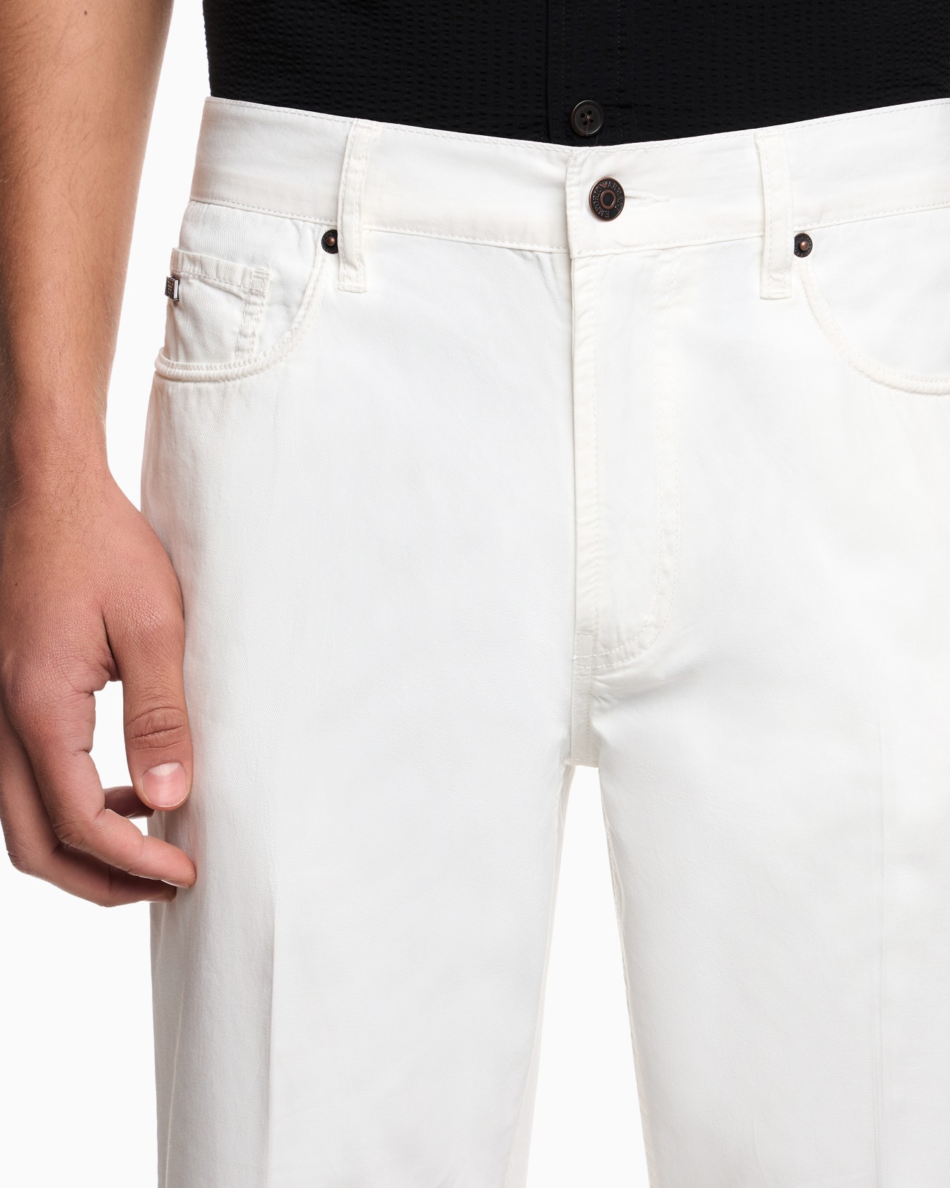 J76 straight-fit five-pocket washed twill trousers Slide 4