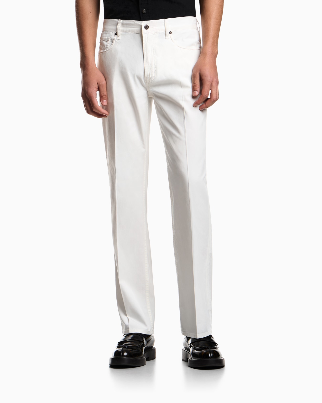 J76 straight-fit five-pocket washed twill trousers Slide 3