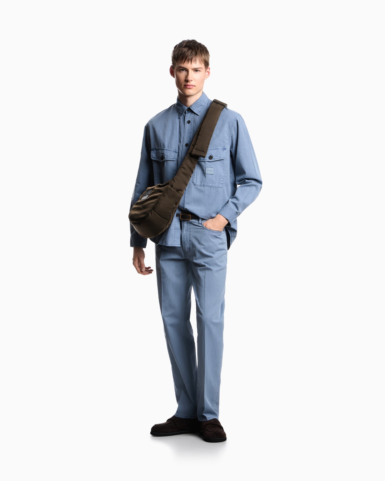 Straight Fit Five-Pocket-Hose J76 aus gewaschenem Twill Folie 1