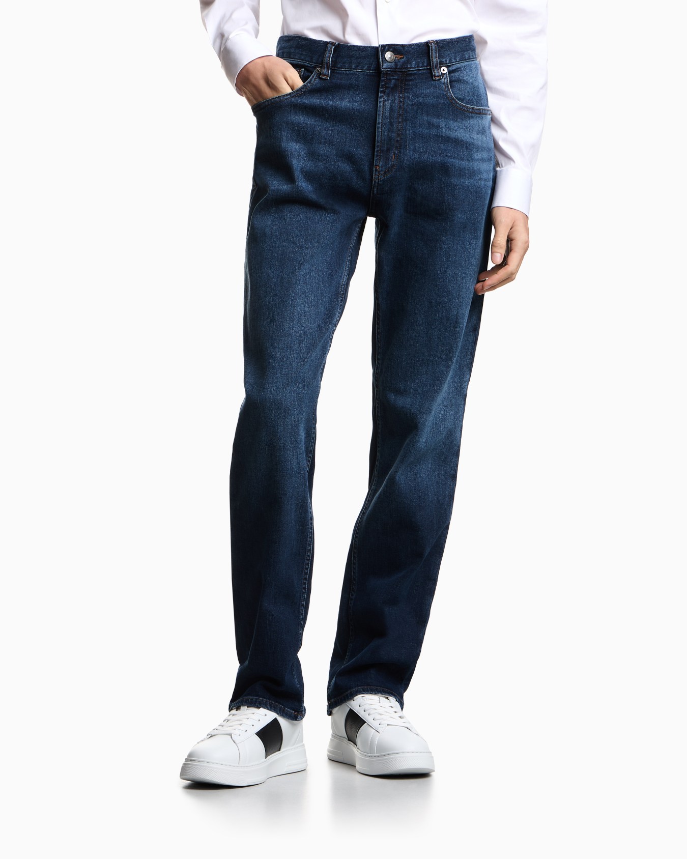 J76 straight-fit, washed, 11.5-oz comfort-denim jeans Slide 3