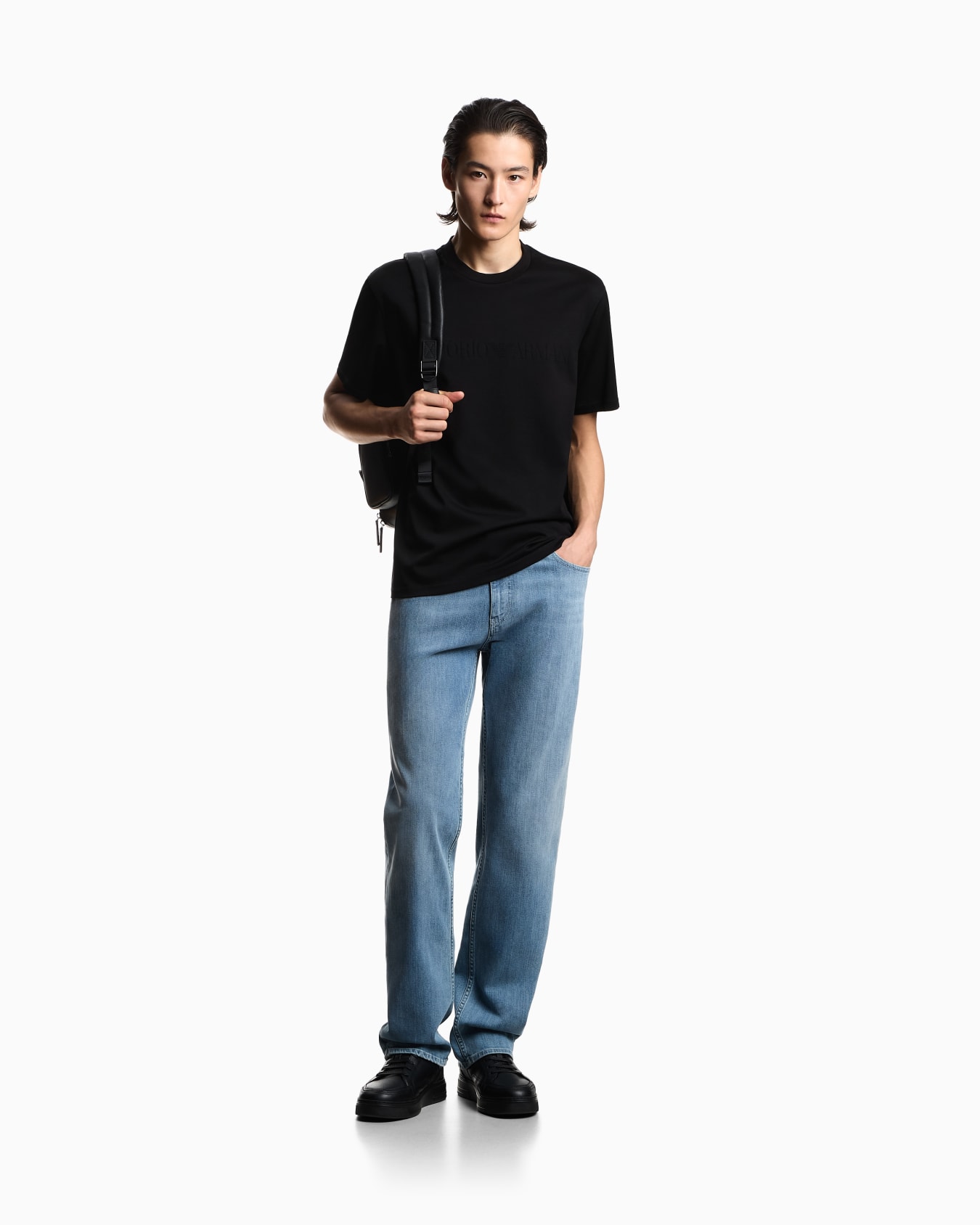 J76 straight-fit, washed, 11.5-oz comfort-denim jeans Slide 1