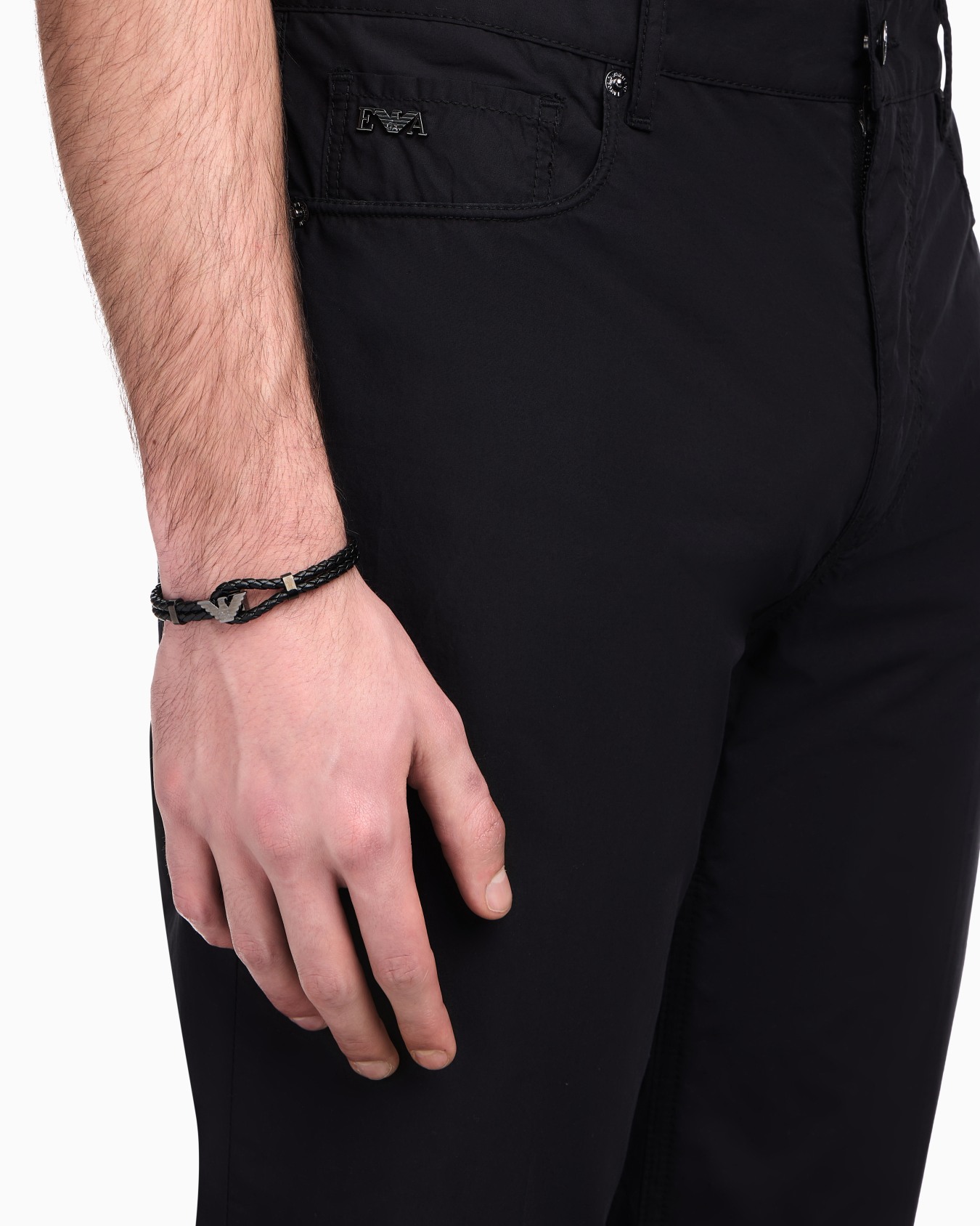 Five-pocket trousers in technical cotton Diapositiva 4